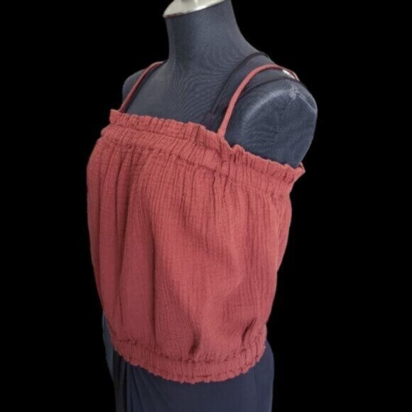 Anthropologie April GauzyTank Crimson Sz Small NWT - Picture 6 of 12